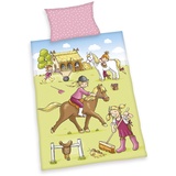 Herding 2485923063 - Baby Best Ponyhof, Bettwäsche Set, Bio Cotton, Mehrfarbig, 40 x 60 cm, 100 x 135 cm