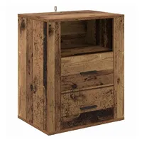 VidaXL Nachttisch mit Schubladen Altholz 50 x 36 x