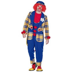 Rubie ́s Kostüm Karierter Clownsfrack, Was wäre ein Clown ohne Karomuster? blau XL