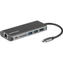 Startech StarTech.com (USB-C, 2 Ports), Dockingstation - USB Hub, Schwarz, Grau