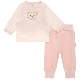 Steiff Unisex Baby Set Hose + Sweatshirt, Silver PINK, 50 - 50