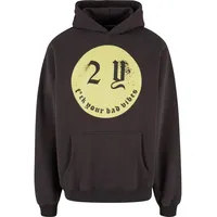 2y studios Smiley Oversize Hoodie in washed black |