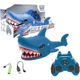 Lexibook - Crazy Shark - Ferngesteuerter Hai, bis zu 5 km/h, automatischer Jagd- und Tanzmodus, Programmierbar, Musikeffekte, Blau, SHARK01
