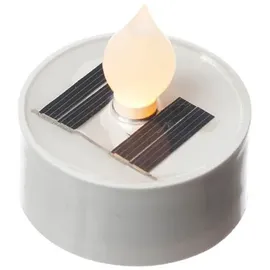 MARELIDA LED Solar Teelichter Garten Outdoor Solar Kerze H: 5,5cm weiß 4 Stück