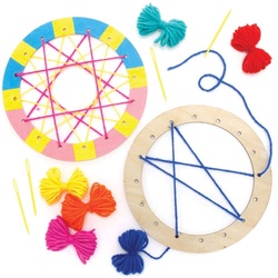 Webkreis Sets aus Holz  (pro Set 5) Flecht und Weben Bastelsets