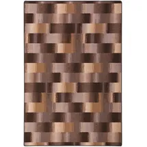 Snapstyle Designer Velour Teppich Mystic Karo Braun Textil, 80x240 cm, Teppiche , Böden, Teppiche