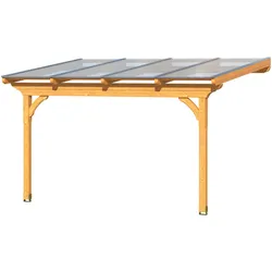 Terrassendach SKANHOLZ "Ravenna", braun (nussbaum), B:434cm T:250cm, Douglasienholz, Terrassenüberdachungen, Douglasie