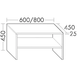 Burgbad Sitzboard Bank Hocker BANK080 Sys30 450x800x460 PG2