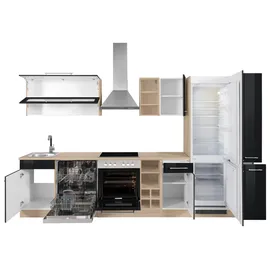 kochstation Küchenzeile KS-Eton 330 cm schwarz