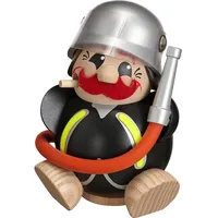 Seiffener Volkskunst eG Seiffener Volkskunst Kugelräucherfigur Feuerwehrmann Größe 12 cm