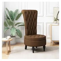 vidaXL Schlafsessel Thron Kunstwildleder 56,5 x 70 x 110 cm Braun mit Rollen