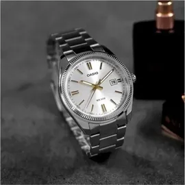 Casio Collection MTP-1302D-7A2VDF Herrenuhr - Gold/Weiß/Silber