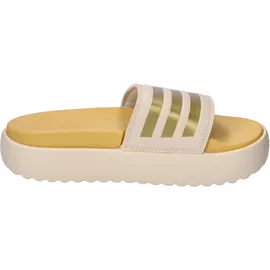 Adidas Damen Adilette Platform Slides, crystal sand/gold met/semi spark, 42 EU