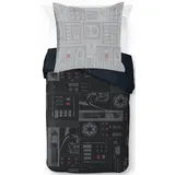 Star Wars Kinderbettwäsche Star Wars Dark Side Vader, Linon, 2 teilig, 100% Baumwolle schwarz