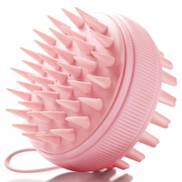 Fancii Kopfhaut Massagebürste Silikon, Shampoo Haarbürste für Nasses und Trockenes Haar, Shampoo Bürste für Peeling und Kopfmassage, Stimuliert das Haarwachstum - Für alle Haartypen (Rosa)