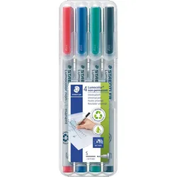 STAEDTLER Folienschreiber 0,4mm wasserlöslich, farbig sortiert, nachfüllbar