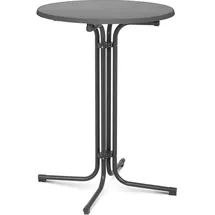 Royal Catering Bistrotisch Ø 80 cm höhenverstellbar klappbar grau