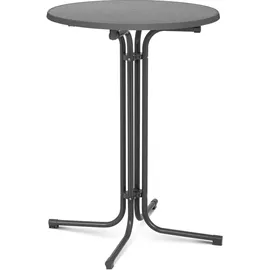 Royal Catering Bistrotisch Ø 80 cm höhenverstellbar klappbar grau