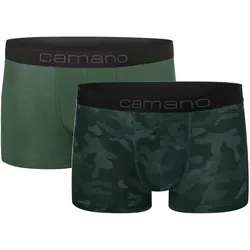 2er Pack camano Men comfort BCI cotton Trunks 7721 - tea mix S