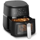 Philips 2000 Series Airfryer NA221/00 schwarz/silber 4,2 L mit Sichtfenster