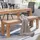 P & B Sitzbank Mumbai Braun 160 x 45 x 35 cm