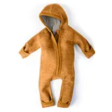 Ehrenkind® WALKOVERALL | Baby Wollwalk-Overalls aus Natur Schurwolle mit Reißverschluss | Walk Wolle Woll-Anzug für Kleinkind und Baby | Safran Gr. 50/56 - 50-56