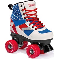 Crivit® Kinder Rollschuhe 'USA' (rot blau Sterne, Gr. 31/32)