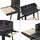 casa.pro Holzkohlegrill Ari 78 x 86 x 30 cm Schwarz/Holz