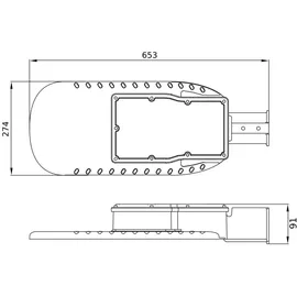 LEDVANCE Straßenleuchte Aluminium 9,1 cm grau 150W