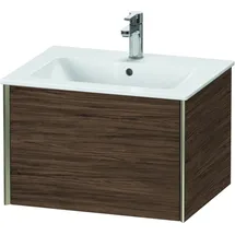 Duravit XViu Waschtisch-Unterschrank XV40250B121 61 x 48 x 40 cm, nussbaum dunkel, 1 Auszug, wandhängend, champagner matt
