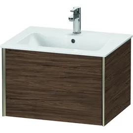 Duravit XViu Waschtisch-Unterschrank XV40250B121 61 x 48 x 40 cm, nussbaum dunkel, 1 Auszug, wandhängend, champagner matt