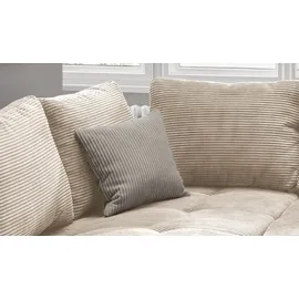 luma-home Eckcouch Cord 4-Sitzer Beige