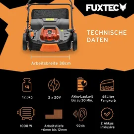 FUXTEC FX-E2VE38SET inkl. 2 x 20,0 V Akku