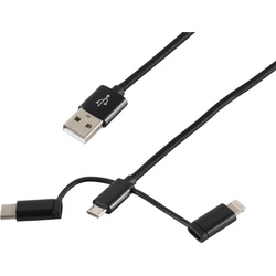 S-Conn S-Conn 14-50068 1m USB A Micro-USB B Männlich Männlich Schwarz USB Kabel (1 m, USB 2.0), USB Kabel
