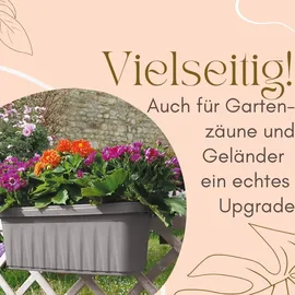 GarPet Blumenkasten 50 x 20 x 18,5 cm Grau