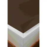 bellana jersey Spannbetttuch Edel Zwirn-Jersey  Elasthan in braun | Gr.: 180 x 200 cm