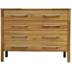 Schubladenkommode aus Wildeiche Massivholz 100 cm breit