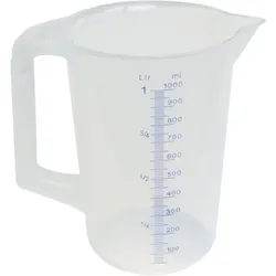 SCHNEIDER Messbecher mit blauer Skala und ml-Einteilung, Inhalt: 1,00 Liter