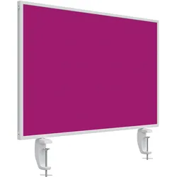 Magnetoplan Tischtrennwand VarioPin - 80x50cm - doppelseitig - 1 Seite Whiteboard-Oberfläche - 1 Seite Filz-Oberfläche