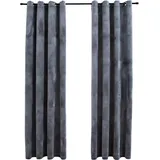 vidaXL Verdunkelungsvorhang Ösen 140 x 245 cm samt anthrazit 2 St.