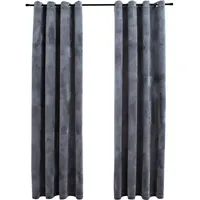 vidaXL Verdunkelungsvorhang Ösen 140 x 245 cm samt anthrazit 2 St.