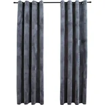 vidaXL Verdunkelungsvorhang Ösen 140 x 245 cm samt anthrazit 2 St.