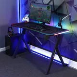 X Rocker Lumio Gaming-Schreibtisch mit RGB-Beleuchtung & App-Steuerung - 120cm - schwarz