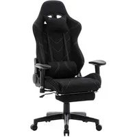 Woltu Gaming-Stuhl Gaming-Stuhl Schwarz
