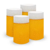 itenga Windlicht 6 St. 10,0 cm Bier Rustikal