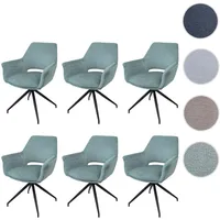 Mendler 6er-Set Esszimmerstuhl HWC-M53, K√ochenstuhl Stuhl mit Armlehne, drehbar