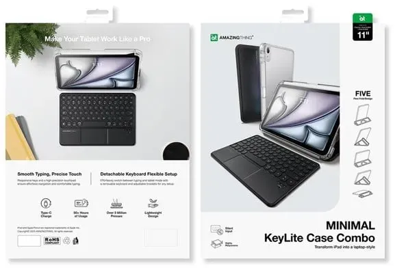 Minimal Case KeyLite Combo Keyboard Case for iPad Air 11