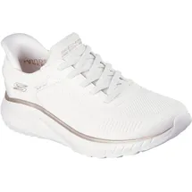 SKECHERS Bobs Squad Chaos Damen Weite E Gold/Weiß 40