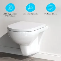 AM.PM CTA1700SC Wand-WC mit WC-Sitz Weiß