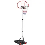 Yaheetech Basketballkorb mit Ständer Korbanlage Höhenverstellbar von 196 bis 251 cm